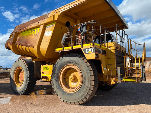 Large Yellow Dump Trucks