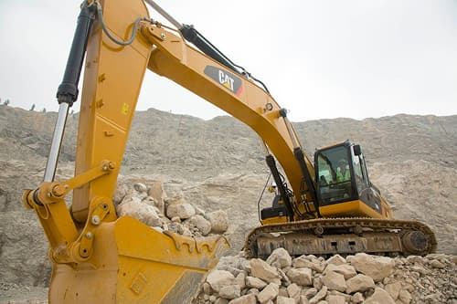 CAT yellow excavator